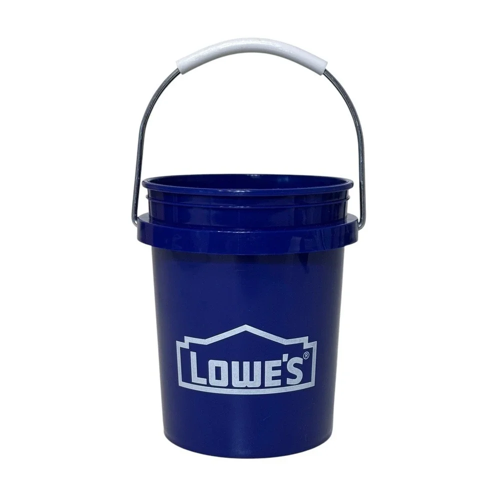 Lowe's‎ Mini Blue Buckets 0.42qt 400ml Set of 5 Plastic Pail with Handle Paint
